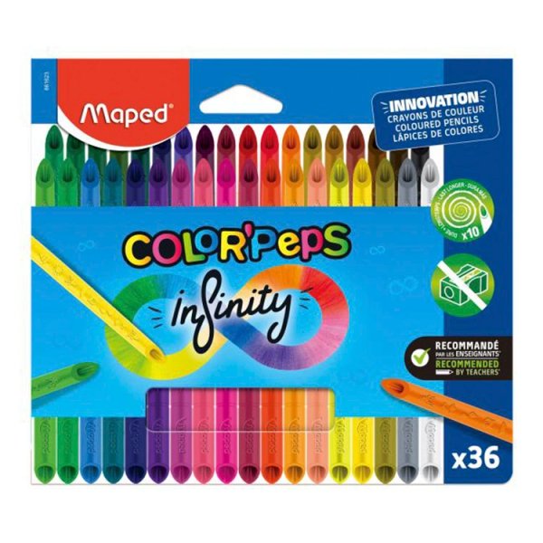 Цветни моливи MAPED Color'Peps Infinity, 36 цвята